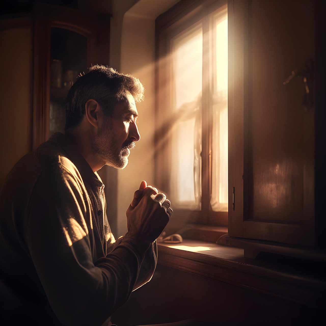 Man praying